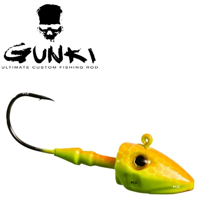 TETES PLOMBEES GUNKI G’SLIDE ORANGE FLUO YELLOW PAR 3