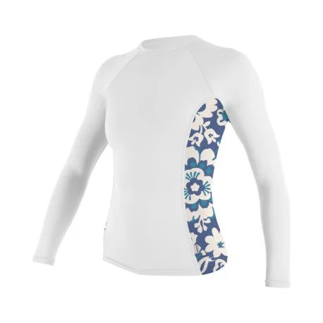 Tops Lycra FemmeO&rsquo;Neill Wms Side Print L/S Rash Guard WHITE 2024