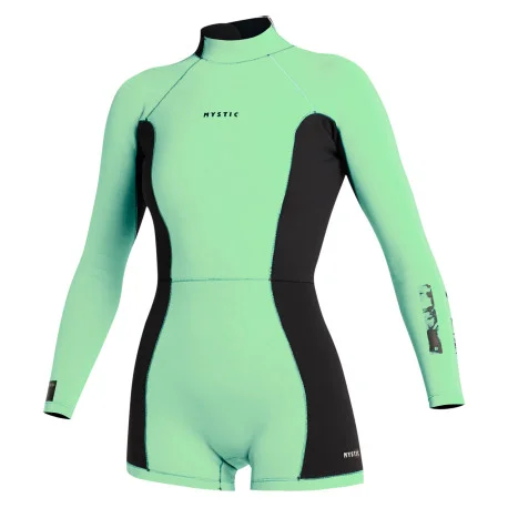 Tops Neoprene FemmeMystic Lunar BK Longarm Shorty 2/2mm Bzip Women – lime green 2024