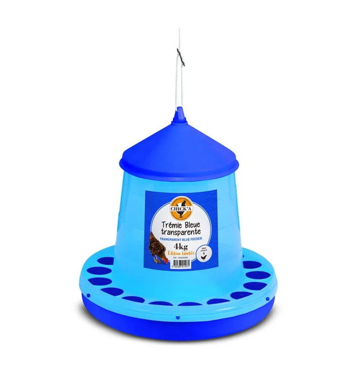 Trémie bleue transparente 4kg