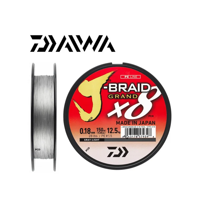 TRESSE DAIWA J-BRAID GRAND X8 150M MULTICOLORE