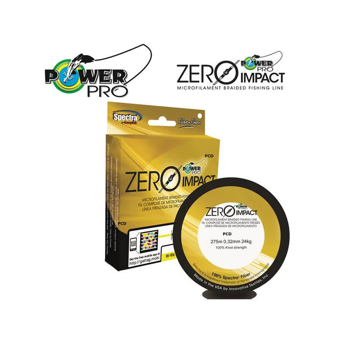 TRESSE POWER PRO ZERO IMPACT JAUNE 275M