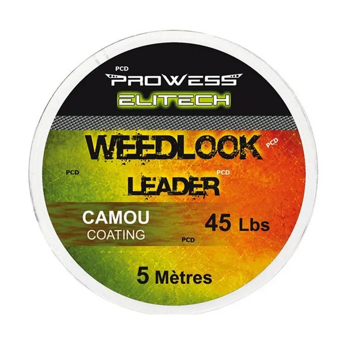 Tresse Prowess Weedlook Leader Line Elitech Camou 5M 45LBS