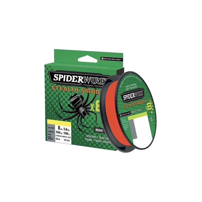Tresse Spiderwire Stealth Smooth 8 Braid Red 150m