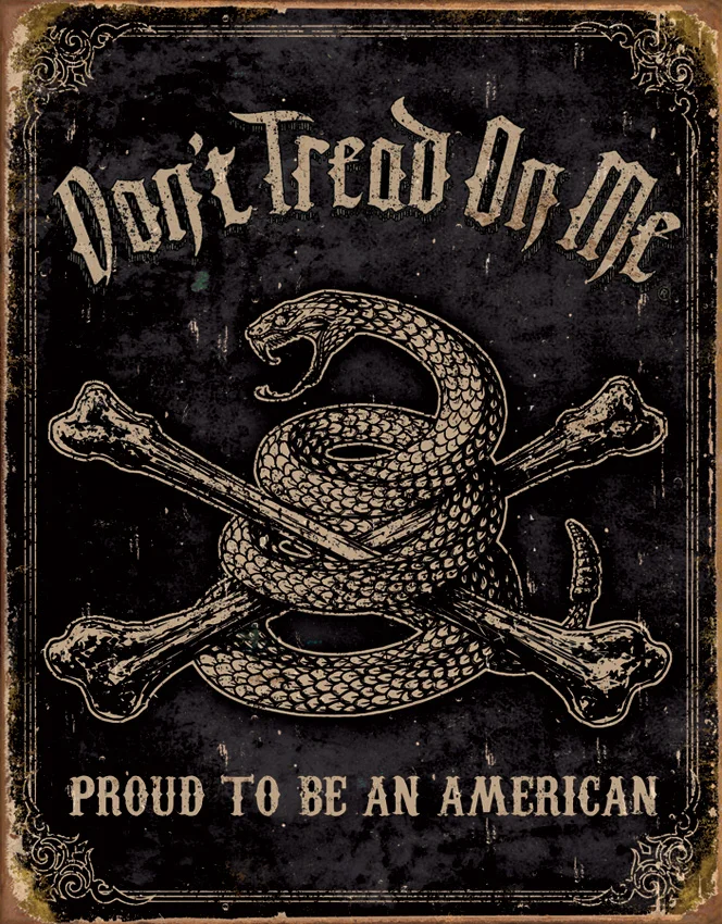 TSN1692 – Affiche Metallique Don’t Tread on me