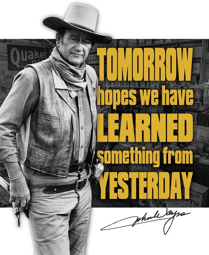 TSN2397 – Affiche Metallique John Wayne Tomorrow Sign