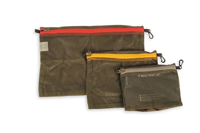 TT MESH POCKET SET – Set de 3 pochettes – Olive