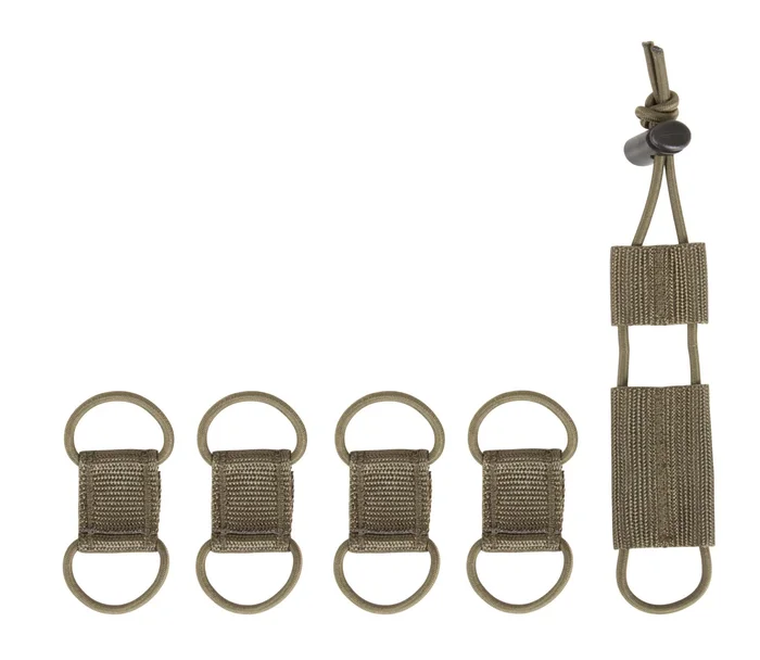 TT SET DE 4 PASSE-CABLE + 1 PORTE GARROT – ELASTIQUES – OLIVE