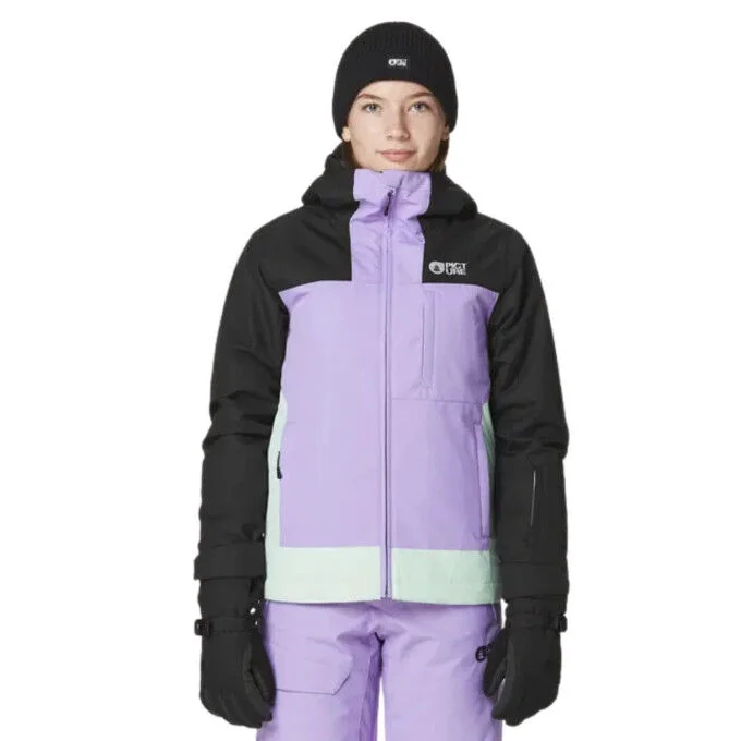 Veste de ski & snowboard enfant Picture SEADY – Blk Paisley Purp Siltgr – Image 3
