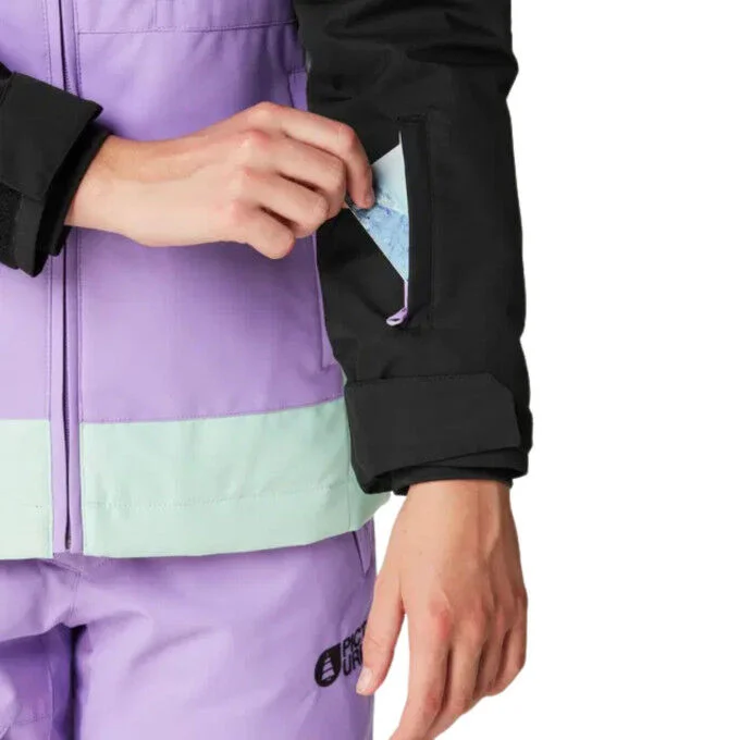 Veste de ski & snowboard enfant Picture SEADY – Blk Paisley Purp Siltgr – Image 4