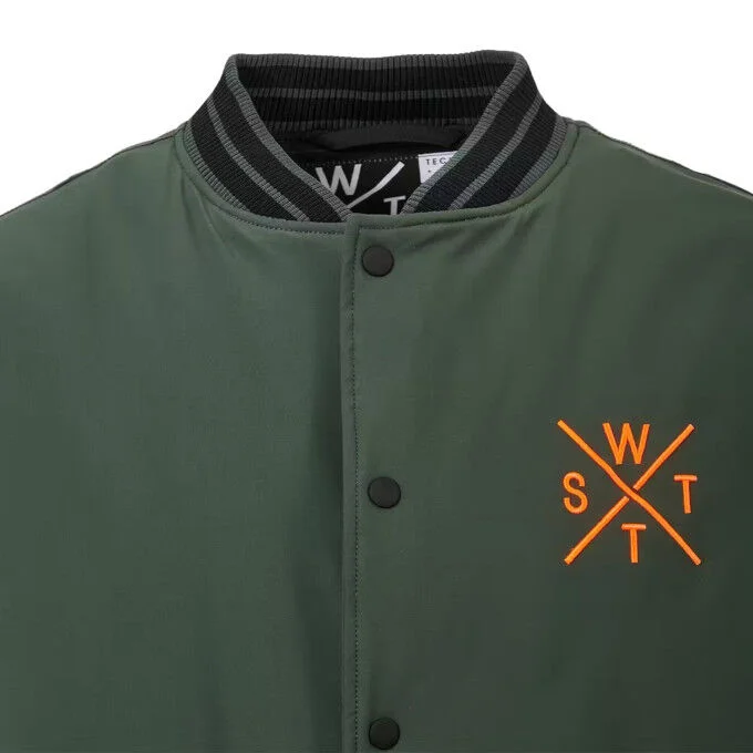 Veste de ski Unisexe Watts Fakie – Forest Green/Orange – Image 3