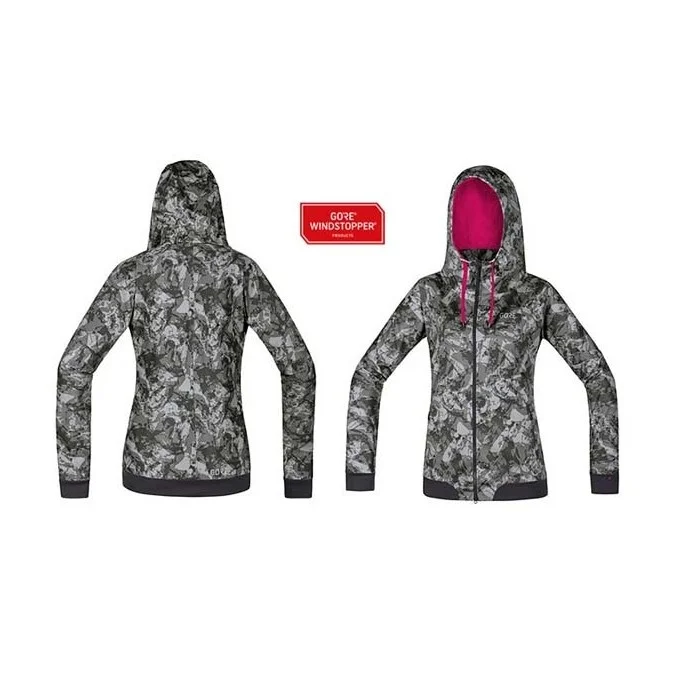 VESTE FEMME GORE C5 WINDSTOPPER TRAIL CAMO HOODED