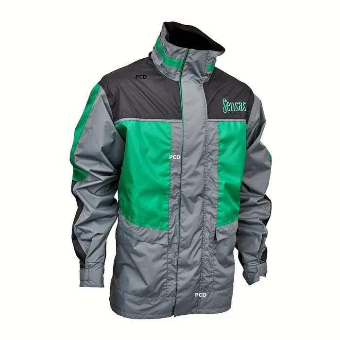Veste Homme Imperméable Sensas Club Grise Et Verte