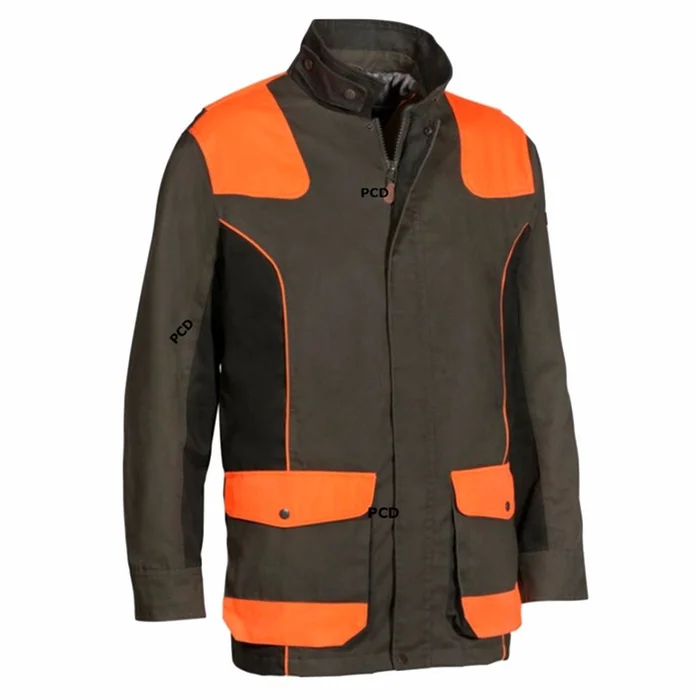 Veste Homme Tradition Percussion Haute Visibilité Orange Et Kaki