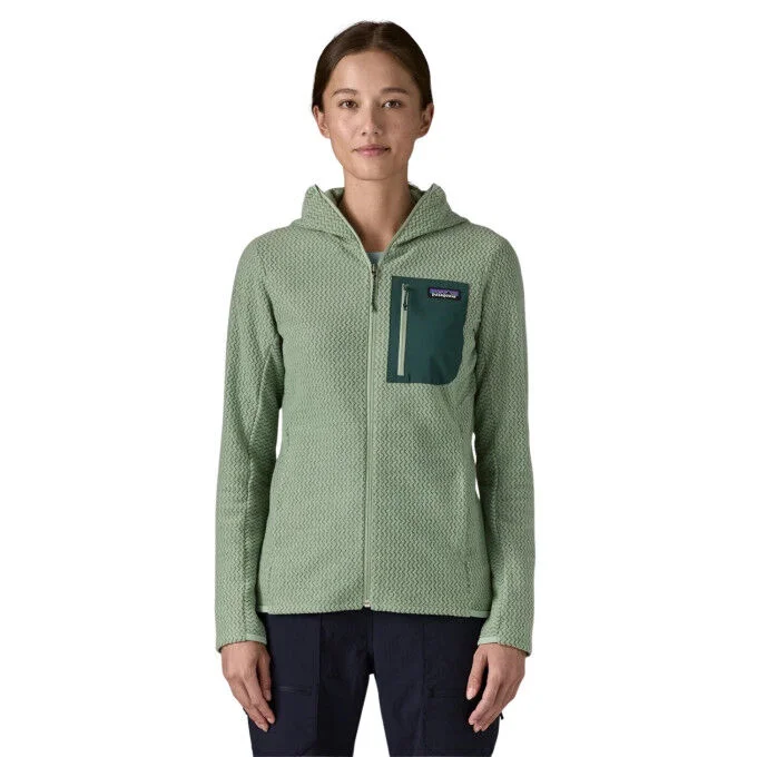 Veste polaire a capuche Femme Patagonia R1 Air – Ellwood Green – Image 2