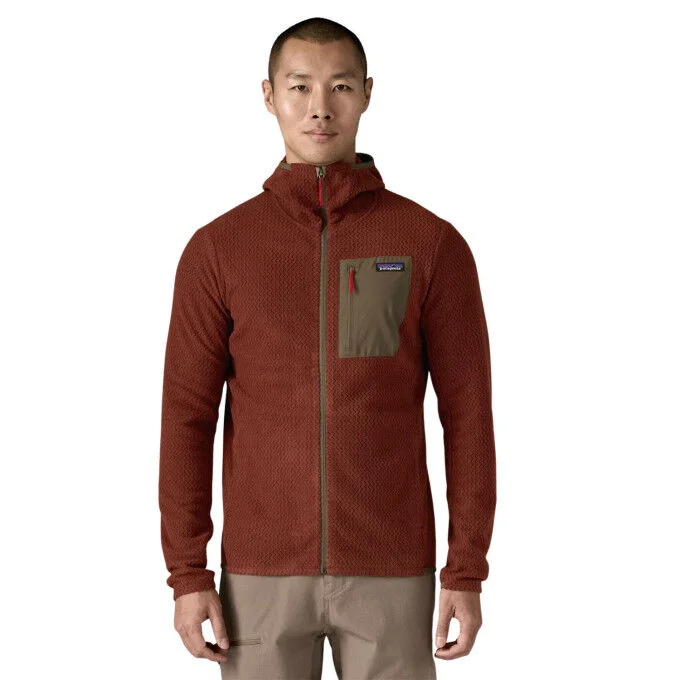 Veste polaire a capuche Homme Patagonnia R1 Air – Dried Vanilla – Image 2