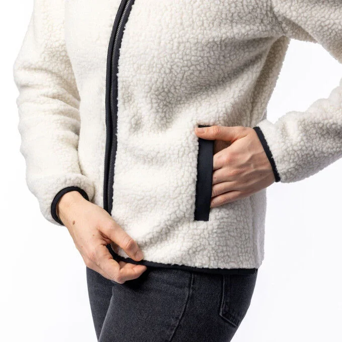Veste polaire Femme Scott Defined Heritage Pile – Dust White/Black – Image 4