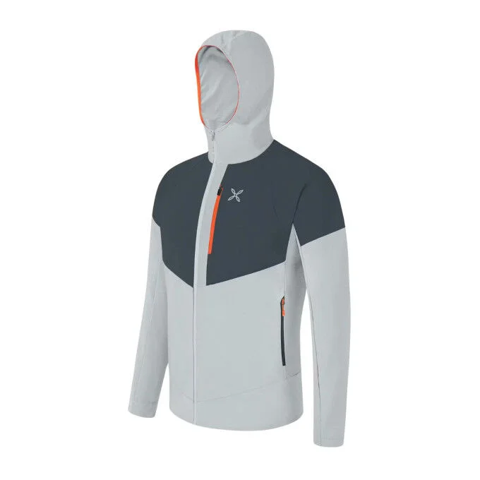 Veste polaire homme Montura Spitze – Quiet grey/orange – Image 3
