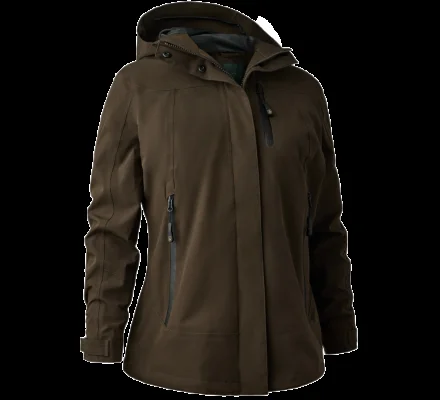 Veste Shell Sarek avec capuche Femme kaki DEERHUNTER