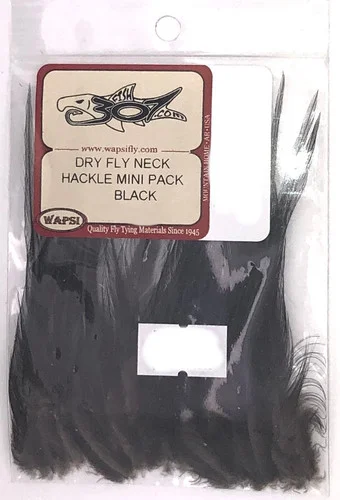 Wapsi Dry Fly Neck Hackle Mini Pack Large – Noir