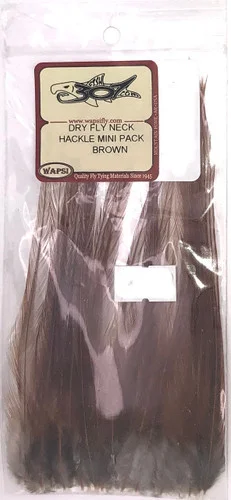 Wapsi Dry Fly Neck Hackle Mini Pack Small – Marron