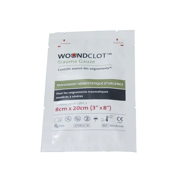 WC-T-38-CS – Pansement hémostatique 8×20 cm