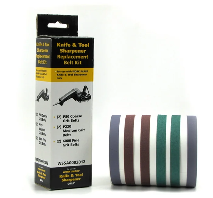 WS2012 – Worksharp Kit de courroies 3×2 courroies de 80, 220 et 6000 grains