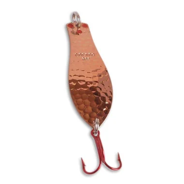 Yellow Bird – Cuillère Docteur Premium avec hameçons rouges LazerSharp en cuivre martelé (PM403) – 4,5″ 1 3/16oz