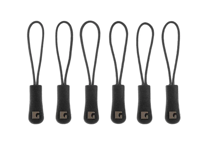 Zipper Puller Large – 6 pièces – Noir Clawgear